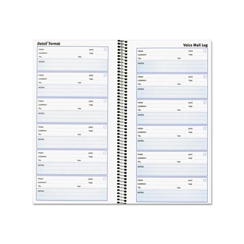 Voice Mail Wirebound Log Books, 5 5-8 X 10 5-8, 600 Sets-book