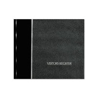 Visitor Register Book, Black Hardcover, 128 Pages, 8 1-2 X 9 7-8