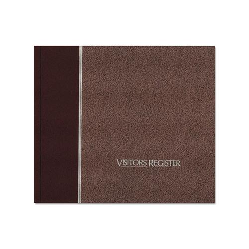 Visitor Register Book, Burgundy Hardcover, 128 Pages, 8 1-2 X 9 7-8