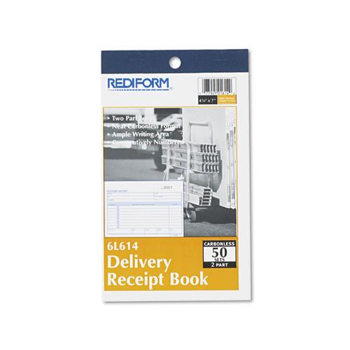 Delivery Receipt Book, 6 3-8 X 4 1-4, Two-part Carbonless, 50 Sets-book