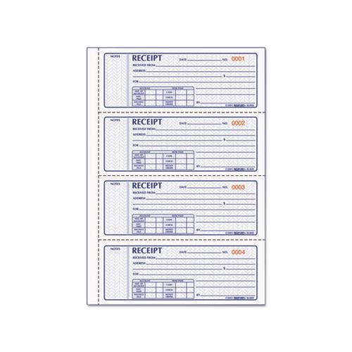 Money Receipt Book, 7 X 2 3-4, Carbonless Triplicate, 100 Sets