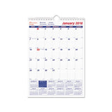 One Month Per Page Twin Wirebound Wall Calendar, 8 X 11, 2021