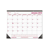 Monthly Desk Pad Calendar, Chipboard, 22 X 17, 2021