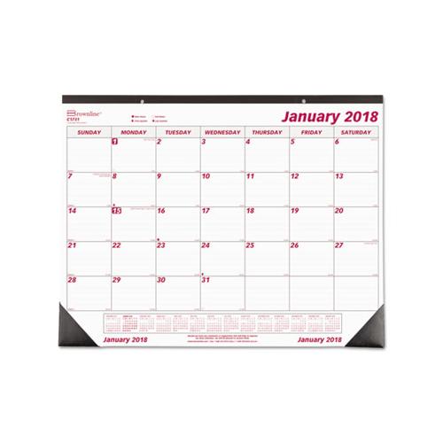 Monthly Desk Pad Calendar, Chipboard, 22 X 17, 2021