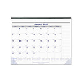 Net Zero Carbon Monthly Desk Pad Calendar, 22 X 17, Black Band And Corners, 2021