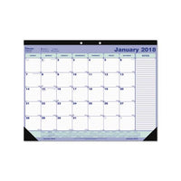 Desk Pad Calendar, 21.25 X 16, Blue-white-green, 2021