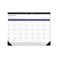 Academic Desk Pad Calendar, 22 X 17, White-blue-gray, 2020-2021