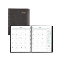 Ecologix Recycled Monthly Planner, 11 X 8.5, Black Soft Cover, 2021