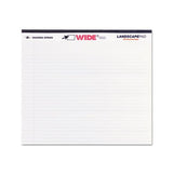 Wide Landscape Format Writing Pad, Medium-college Rule, 11 X 9.5, White, 40 Sheets
