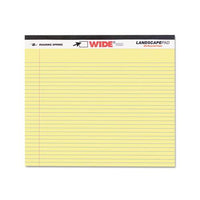 Wide Landscape Format Writing Pad, Medium-college Rule, 11 X 9.5, Canary, 40 Sheets