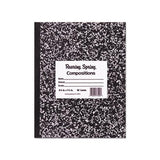 Marble Cover Composition Book, Wide-legal Rule, Black Cover, 7.5 X 9.75, 60 Sheets