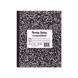 Marble Cover Composition Book, Wide-legal Rule, Black Cover, 8.5 X 7, 48 Sheets