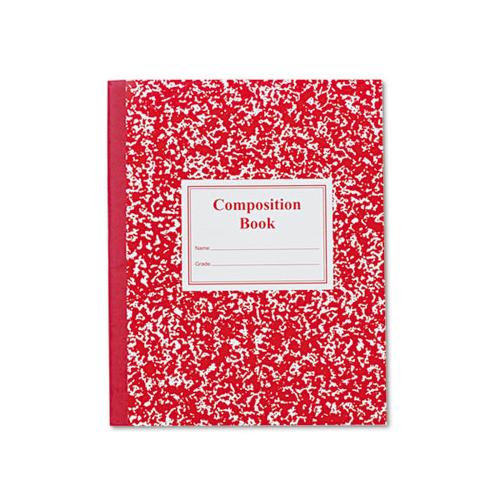 Grade School Ruled Composition Book, Manuscript, Red, 9.75 X 7.75, 50 Sheets