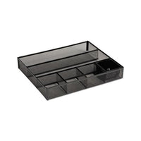 Deep Desk Drawer Organizer, Metal Mesh, Black