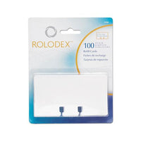 Plain Unruled Refill Card, 2 1-4 X 4, White, 100 Cards-pack