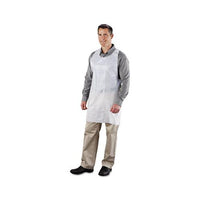 Poly Apron, White, 24 In. W X 42 In. L, One Size Fits All, 1000-carton
