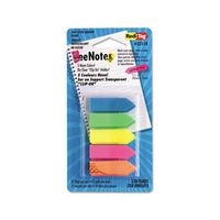 Seenotes Transparent-film Arrow Page Flags, Assorted Colors, 50-pad, 5 Pads