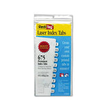 Laser Printable Index Tabs, 1-12-cut Tabs, White, 0.44" Wide, 675-pack