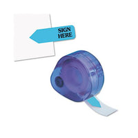 Arrow Message Page Flags In Dispenser, "sign Here", Blue, 120 Flags-dispenser