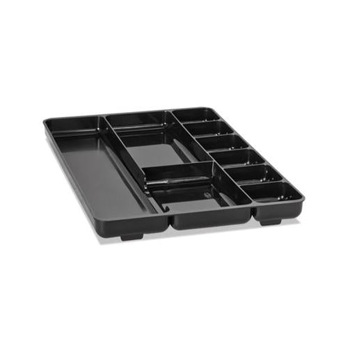 Regeneration Nine-section Drawer Organizer, Plastic, Black