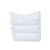 Unbreakable Three Pocket Wall File Set, Letter, Clear