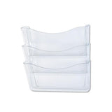Unbreakable Three Pocket Wall File Set, Letter, Clear