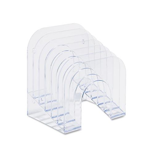 Optimizers Multifunctional Six-tier Jumbo Incline Sorter, 6 Sections, Letter Size Files, 9.38" X 10.5" X 7.38", Clear