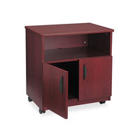 Laminate Machine Stand W-open Compartment, 28w X 19.75d X 30.5h, Mahogany