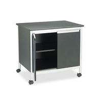 Deluxe Steel Machine Stand, One-shelf, 32w X 24.5d X 30.25h, Black