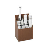Corrugated Roll Files, 12 Compartments, 15w X 12d X 22h, Woodgrain