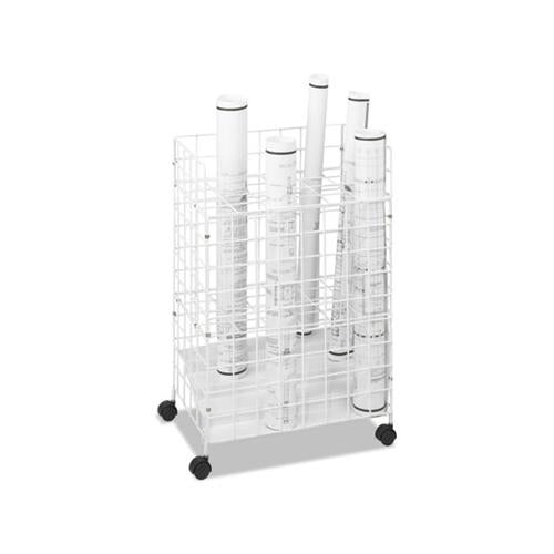 Wire Roll Files, 24 Compartments, 21w X 14.25d X 31.75h, White