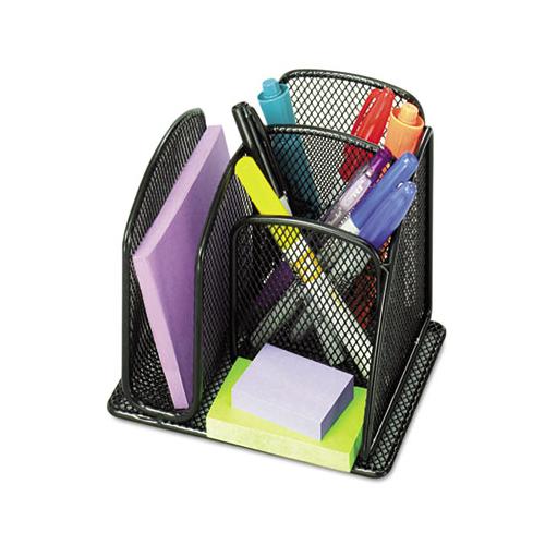 Onyx Mini Organizer With Three Compartments, Black, 6 X 5 1-4 X 5 1-4