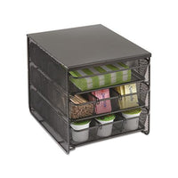 3 Drawer Hospitality Organizer, 7 Compartments, 11 1-2w X 8 1-4d X 8 1-4h, Bk