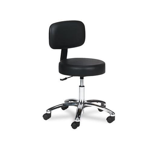 Stool,lab,w-bk,pneu,bk
