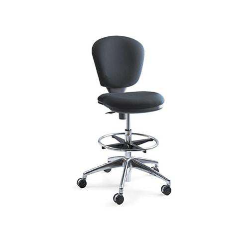 Metro Collection Extended-height Chair, Supports Up To 250 Lbs., Black Seat-black Back, Chrome Base