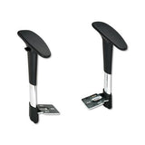 Adjustable T-pad Arms For Metro Series Extended-height Chairs, Black-chrome