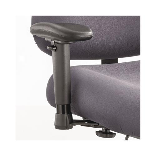 Height-width-adjustable T-pad Arms For Optimus Big And Tall Chairs, 4w X 10.25d X 11.5 To 14.5h, Black, 1 Pair