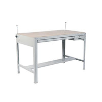 Precision Four-post Drafting Table Base, 56-1-2w X 30-1-2d X 35-1-2h, Gray