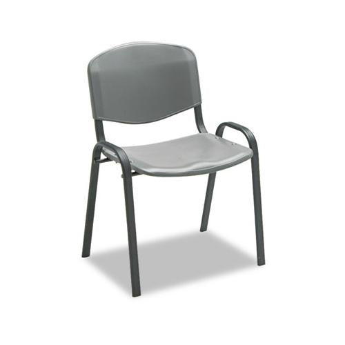 Stacking Chair, Charcoal Seat-charcoal Back, Black Base, 4-carton