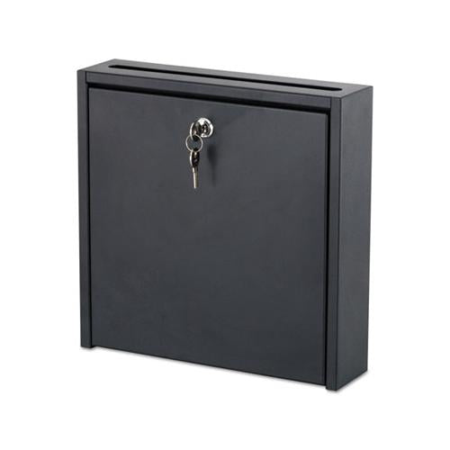Wall-mountable Interoffice Mailbox, 12w X 3d X 12h, Black
