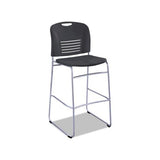 Vy Sled Base Bistro Chair, Black Seat-black Back, Silver Base