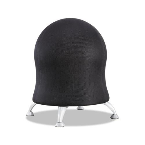 Zenergy Ball Chair, Black Seat-black Back, Silver Base