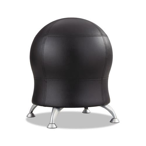 Zenergy Ball Chair, Black Seat-black Back, Silver Base