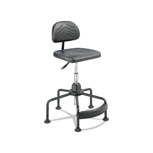 Task Master Economy Industrial Chair, 35" Seat Height, Supports Up To 250 Lbs., Black Seat-black Back, Black Base