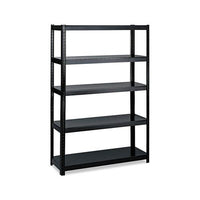 Boltless Steel Shelving, Five-shelf, 48w X 24d X 72h, Black