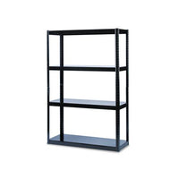 Boltless Steel Shelving, Five-shelf, 48w X 18d X 72h, Black