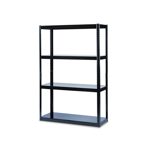 Boltless Steel Shelving, Five-shelf, 48w X 18d X 72h, Black