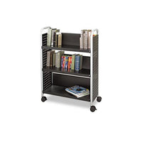 Scoot Book Cart, Three-shelf, 33w X 14.25d X 44.25h, Black