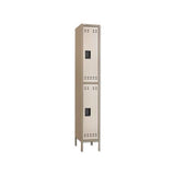 Double-tier Locker, 12w X 18d X 78h, Two-tone Tan