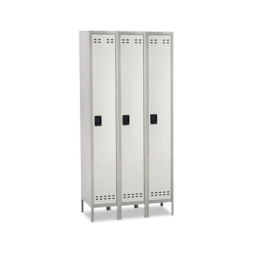 Single-tier, Three-column Locker, 36w X 18d X 78h, Two-tone Gray